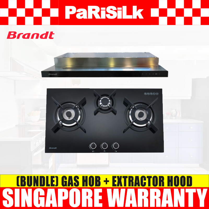 (Bulky)(Bundle) Brandt AI1790X Built-in Extractor Hob + TG1483B (PUB) Gas Hob