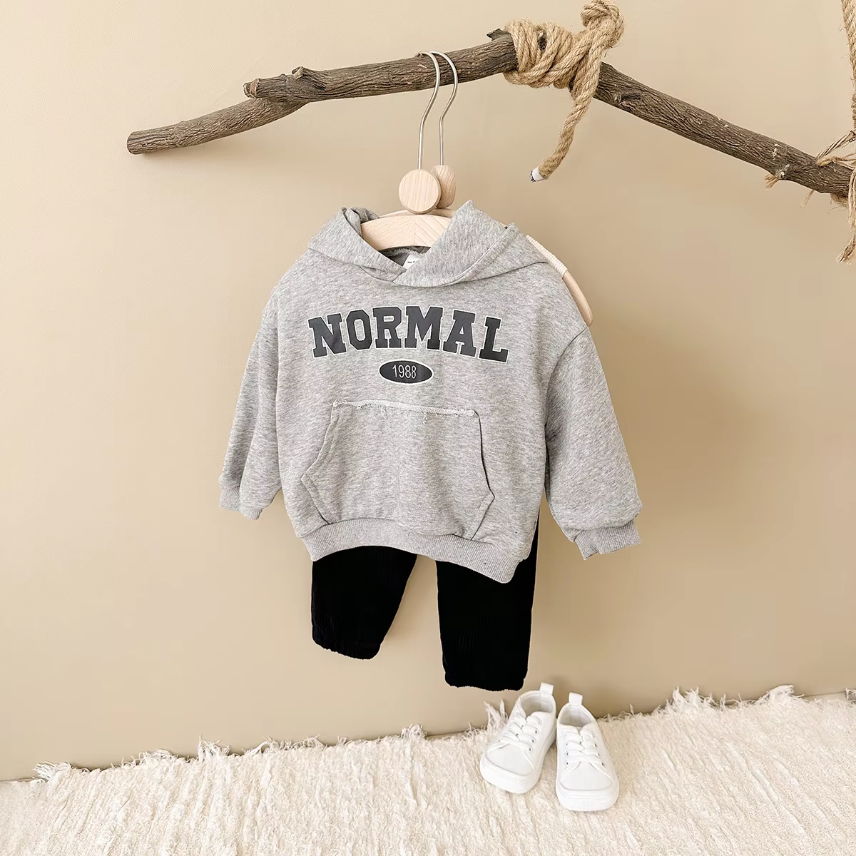 2025 Baby Boy Clothes Set Long Sleeve Hooded Pocket Top+Pants Cotton 2Pcs Autumn Sweat Suit Spring Newborn Clothes Infant Outfit